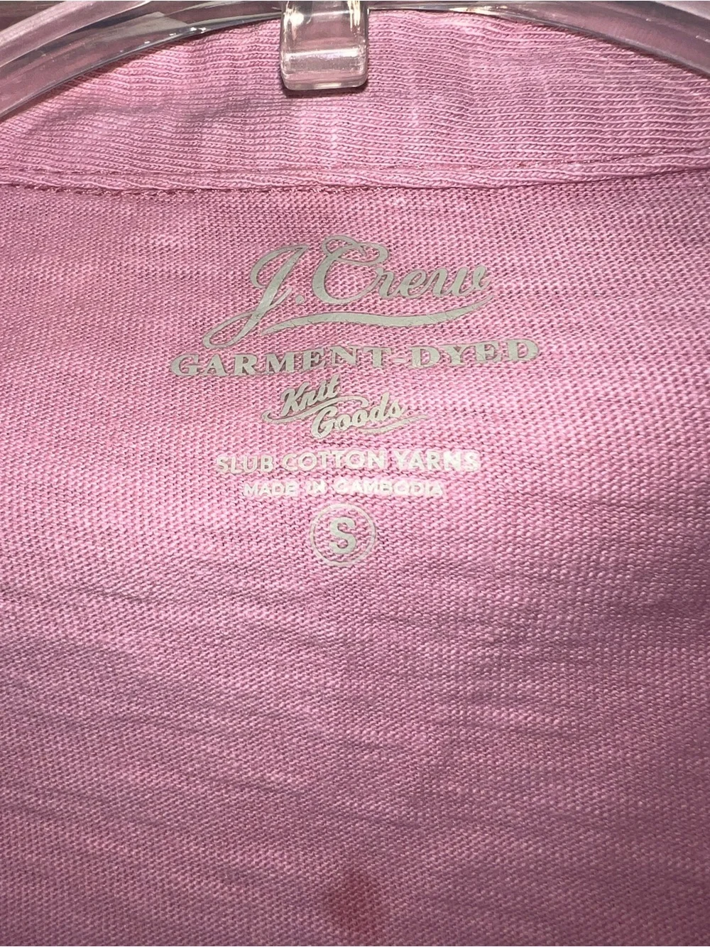 J. Crew Men's Short-Sleeve Polo in Dusty Pink with Chest Pocket Size Small